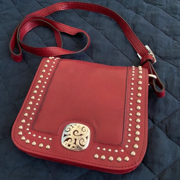 Brighton Red Crossbody Bag with Silver Accents - Picture 2 of 11